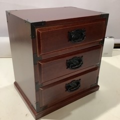 中古　木製　小物収納　ミニ箪笥　