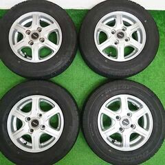 ガリ無し社外アルミ付 バリ溝 20年 145R12 6PR 軽バ...