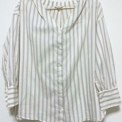 IENA イエナ ストライプ シャツ 7分袖 