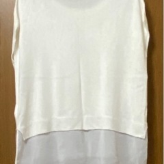 美品‼️アンティークローズ　ノースリーブ　ドッキング薄手ニット（フリー）💕💕の画像