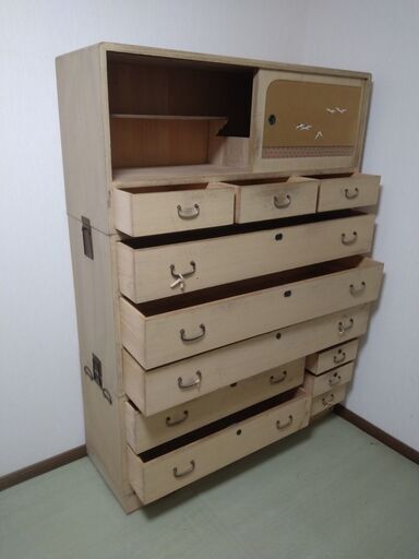 桐ダンス　3分割式
