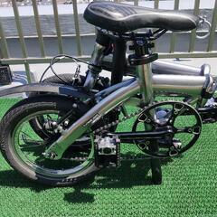 折り畳み自転車 ミニベロ ルノー プラチナライト６ 快適化カスタム済（輪行バッグ付き）の画像