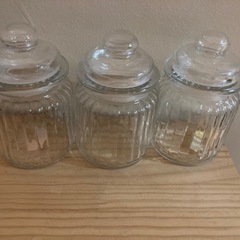 おしゃれなビン　ガラスキャニスター３個セット