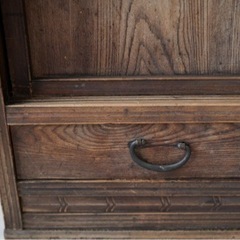 【年末セール】ガラス戸棚　インテリア　アンティークの画像