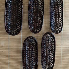 未使用品！高級らんたい塗りのおしぼり置き　５個セット