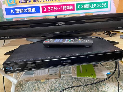 DIGA HDD/BDレコーダー DMR-BRT210 500GB 2012年製 パナソニック 純正リモコン/説明書類付 3D対応機
