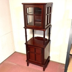 飾り棚 コレクションケース 昭和レトロ アンティーク 綾野製作所