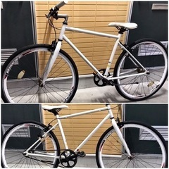 ピストバイク 高額8万円程ホイール付き 固定 フリー 両方 ロードバイク 自転車 クロスバイク マウンテンバイクの画像