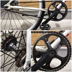ピストバイク 高額8万円程ホイール付き 固定 フリー 両方 ロードバイク 自転車 クロスバイク マウンテンバイクの画像