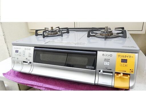 【恵庭】ノーリツ ガステーブル 都市ガス用 ノーリツ NLW2266TQ2SIL 2017年製 中古品 PayPay支払いOK!