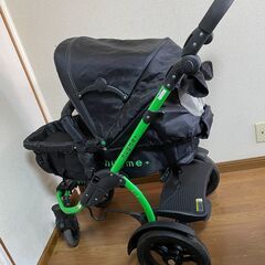 KATOJI hugme+ ベビーカー兼バウンサー ハグミープラス グリーンの画像