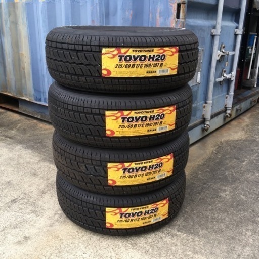 新品 ハイエース用215/60R17 C ホワイトレターx４本セット