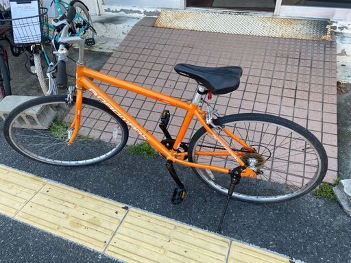 【リサイクルショップどりーむ天保山店】●270●　クロスバイク　ROADMARK　オレンジ色　28インチ
