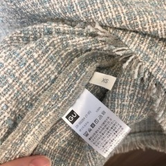 【GU】ツイーディブラウス(半袖)/XSサイズの画像