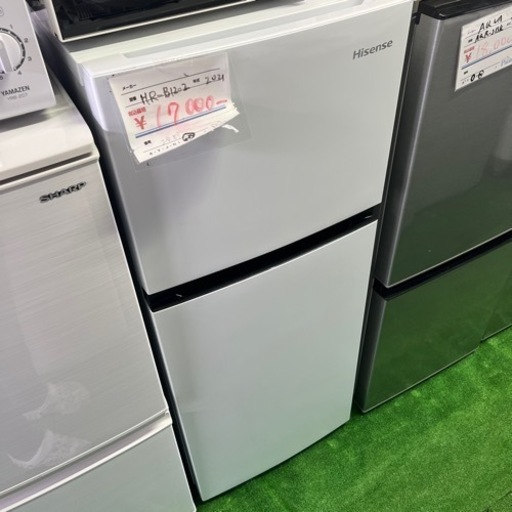 ○大阪限定○配送無料○2021年製○ハイセンス○HR-B1202○冷蔵庫
