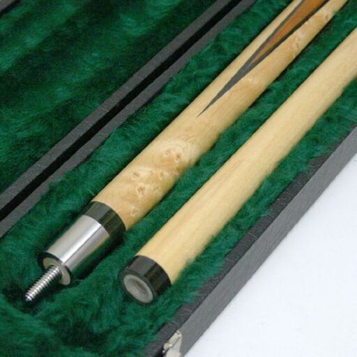 ヒューブラー ビリヤードキュー プレイキュー 58.5インチ McDERMOTTハードケース付 HUEBLER POOL CUE アメ
