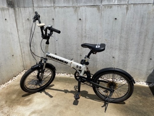 【取引済】HUMMER(ハマー) 折りたたみ自転車 20インチ FDB206 シマノ6段変速 [Wサスペンション/前後フェンダー/Vブレーキ/ボトルゲージ/リフレクター標準装備]