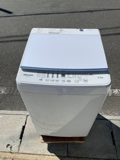 名古屋市郊外配送無料　Hisense  5.5kg洗濯機　HW-G55A-W