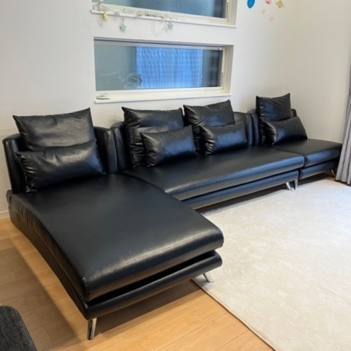 アルモニア　ソファー　カウチソファー　ブラック