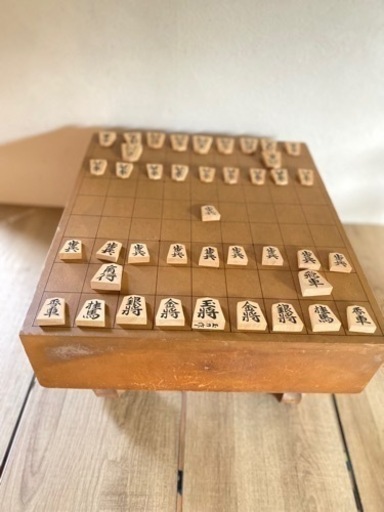 天童　武内王将堂製将棋駒　玉刀作　　将棋盤セット