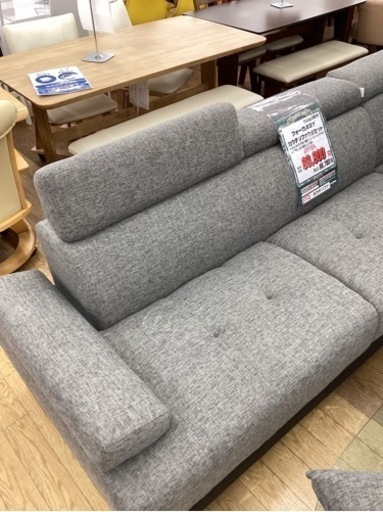 KG-97【新入荷　リサイクル品】フォーカス　カウチソファ2点セット　グレー