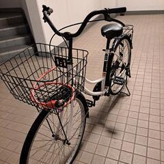 美品自転車ホワイトの画像