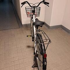 美品自転車ホワイトの画像