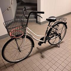 美品自転車ホワイトの画像