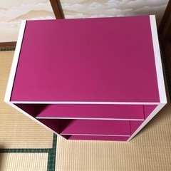 カラーボックス(ピンクの画像