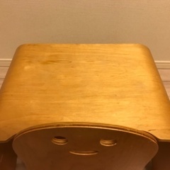 キッズテーブル チェアセット にっこり デスクチェアセット キッズ テーブル チェア キッズチェア 木製 ロータイプ かわいい 子供机 子供椅子 ロー チェア デスク ナチュラル おしゃれ スマイルの画像