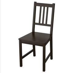 IKEA】ダイニングテーブル ブラック 4人用 椅子2脚セット ※直接