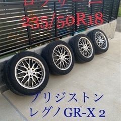 BADX マルチフォルケッタ　235\\50R18  8J オフセット45  ブリジストン　レグノGRV2 2018年