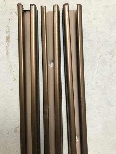 カーテンレール　シングル3台　ブロンズ