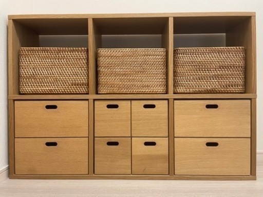 無印良品　スタッキングシェルフ　チェスト　バスケット