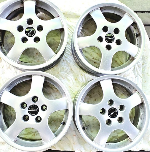 【サーブ】ホイール4本 15インチ 6.5J-40 5穴 PCD110