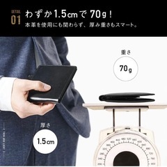 【未使用】本革 二つ折り財布 小銭入れのないスリムタイプの画像