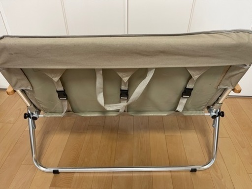 【値下げ中】DOD(ディーオーディー) グッドラックソファ 車内で棚になる2人掛け折りたたみチェア 【アルミ合金製】