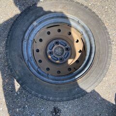 鉄チンタイヤ　155/65R13　PCD100　ハブ径50の画像