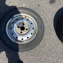 鉄チンタイヤ　155/65R13　PCD100　ハブ径50の画像