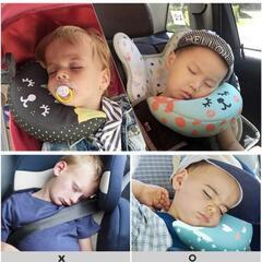 子供パッド   チャイルド補助 可愛い 高弾力 車の枕 頚部保護 取付簡単の画像