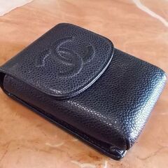 CHANEL シガレットケース 煙草入れ タバコ ココマーク キャビアスキン