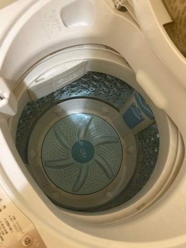 【中古】O▼東芝 洗濯機 2016年 5.0kg 風乾燥 ステンレス槽 グランホワイト AW-5G3