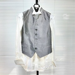 結婚式 撮影　タキシード フルセットシルバー　PERLA Sサイズ🕺　の画像
