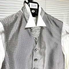 結婚式 撮影　タキシード フルセットシルバー　PERLA Sサイズ🕺　の画像