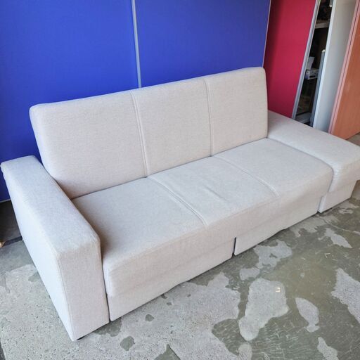 8/1 終 スウィートデコレーション 3人掛け ソファベッド リクライニング 引き出し収納付き SWEET DECORATION 菊倉