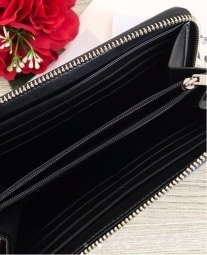 【 COACH 】メンズ ブラック シグネチャー レザー 長財布