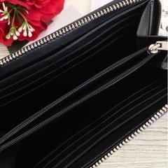 【 COACH 】メンズ ブラック シグネチャー レザー 長財布の画像