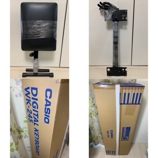 電子キーボード CASIO WK-245・椅子・純正スタンド 3点セット