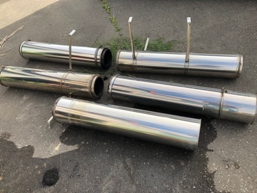 薪ストーブ用溶接二重煙突、Ｔ曲、45°曲、スーパーハイトップ他