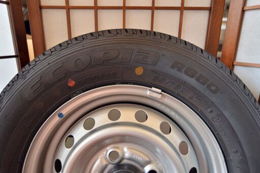 新品同様タイヤホイール４本セット　ブリジストン　エコピアR680　145/80R12　80/78N LT